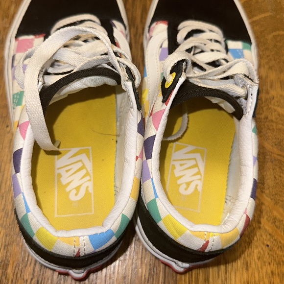 Vans Old Skool "Rainbow Checkered" sneakers M4 W5.5 - Picture 6 of 6